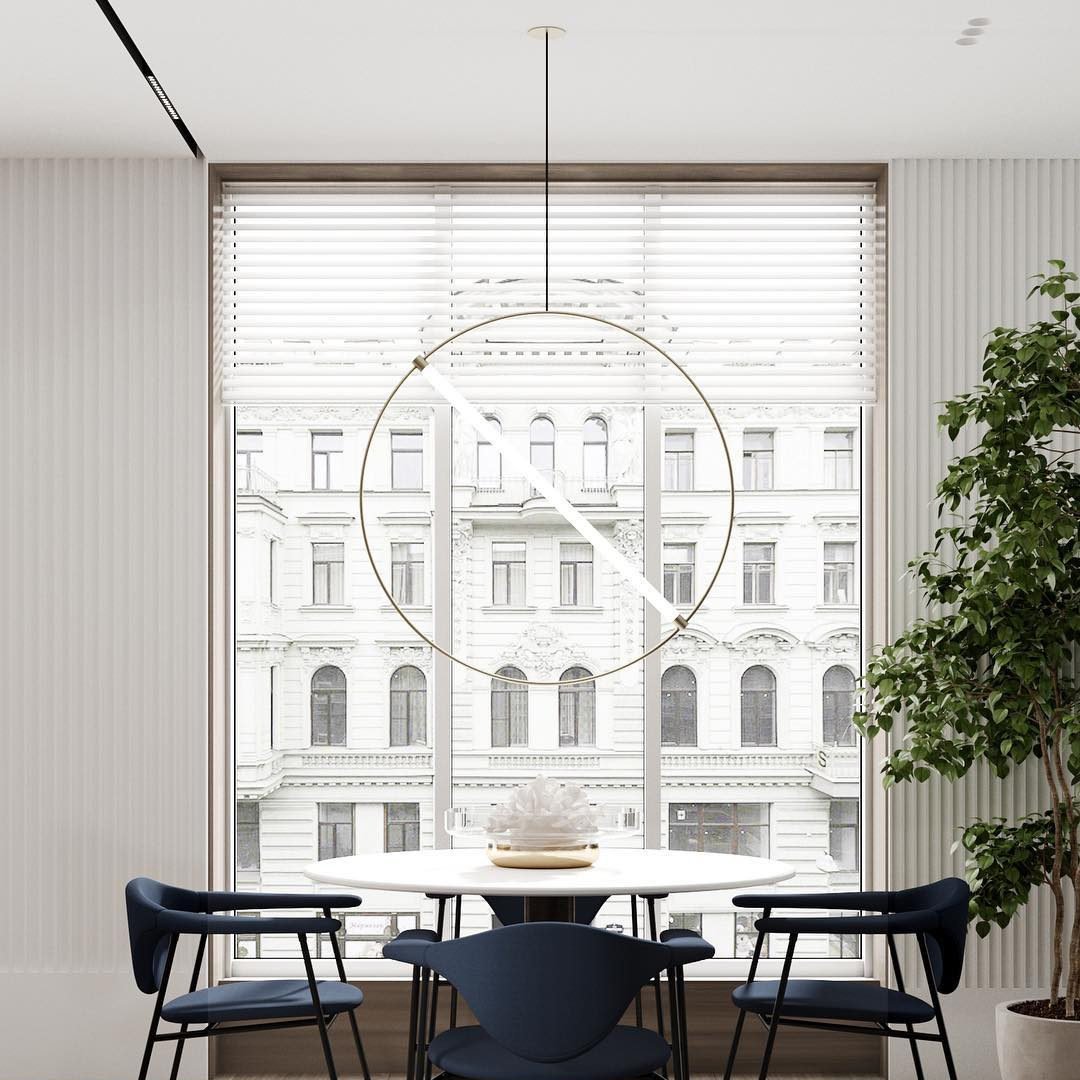 Moderne skandinavische Pendelleuchte mit LED und luxuriöser Oberfläche