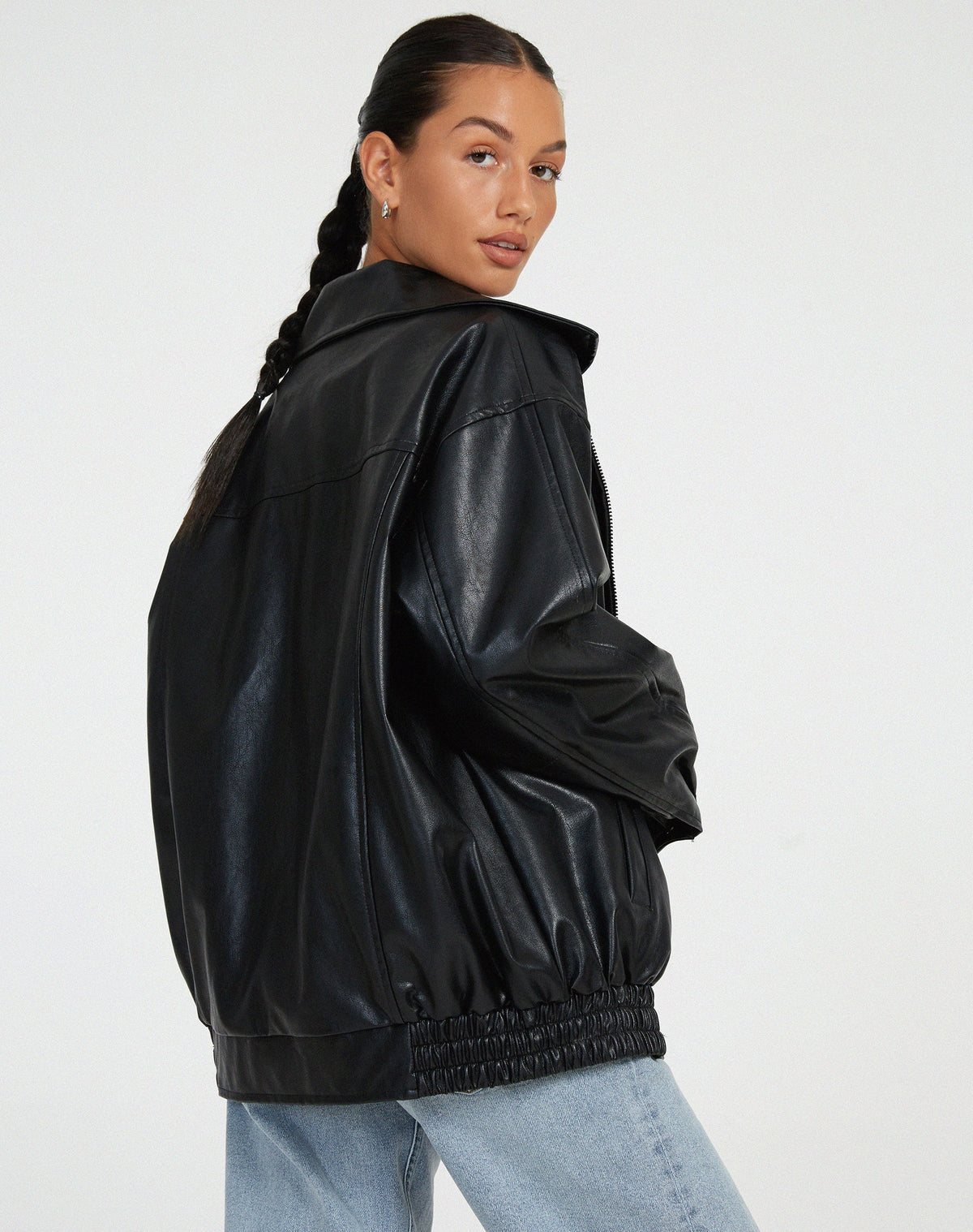 Stijlvolle oversized leren jas – Comfortabel en trendy voor elke dag