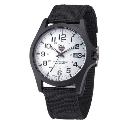 Robust Military Style Watch with Illuminated Dial