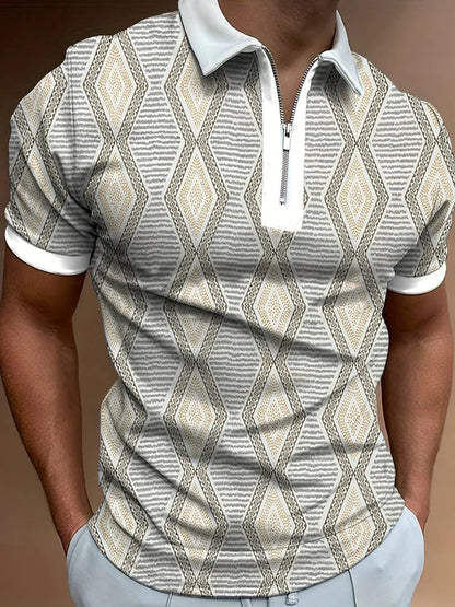 Eamon – Men's Polo with Zipper & Short Sleeves
