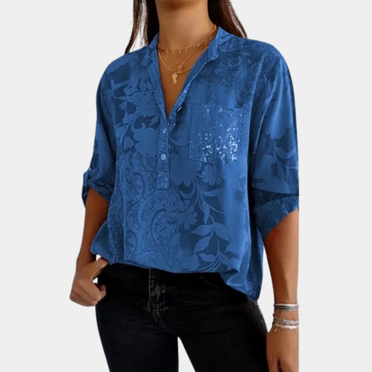 Ambra – Blusa de verano para mujer con mangas ajustables