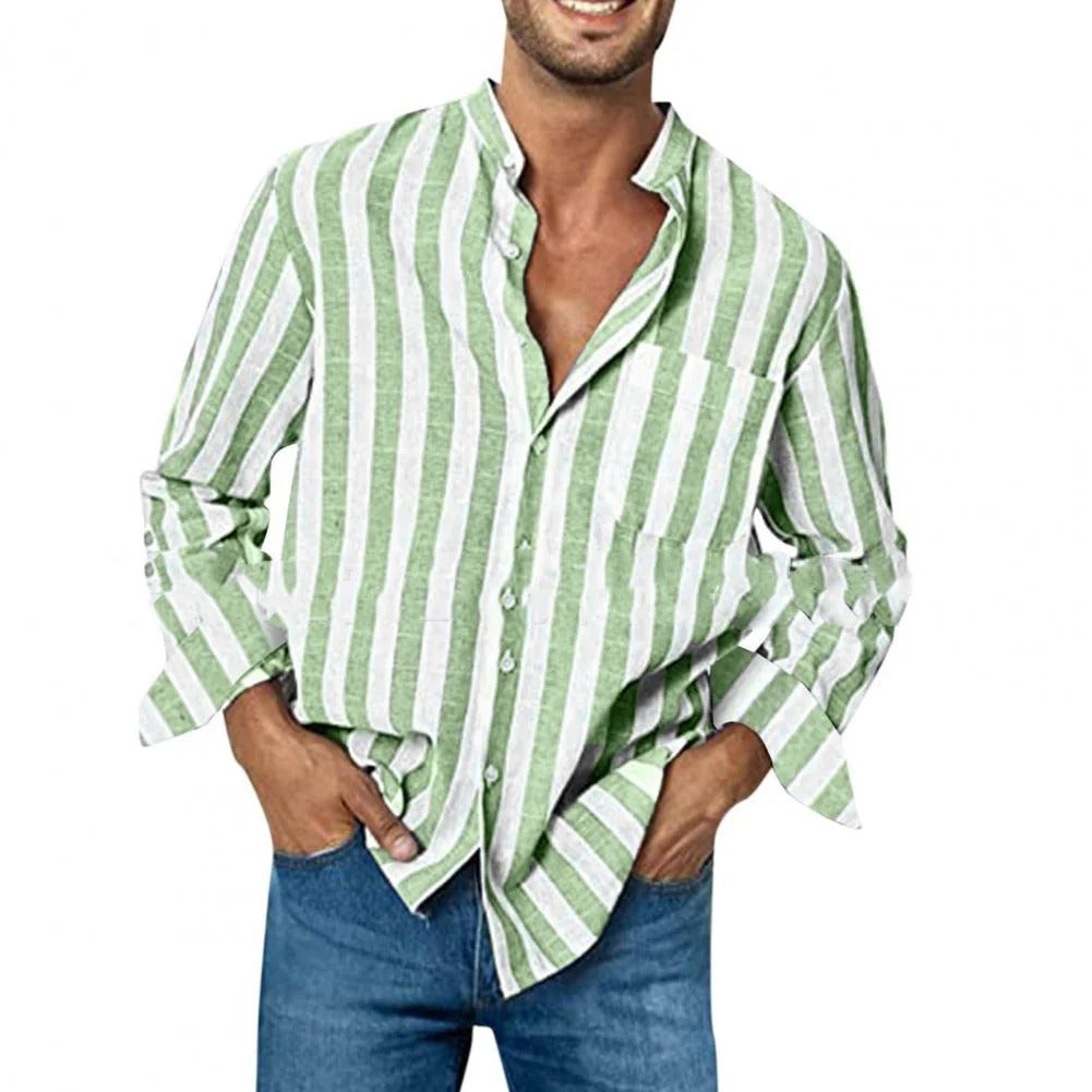Camicia estiva a righe da uomo - Adrean