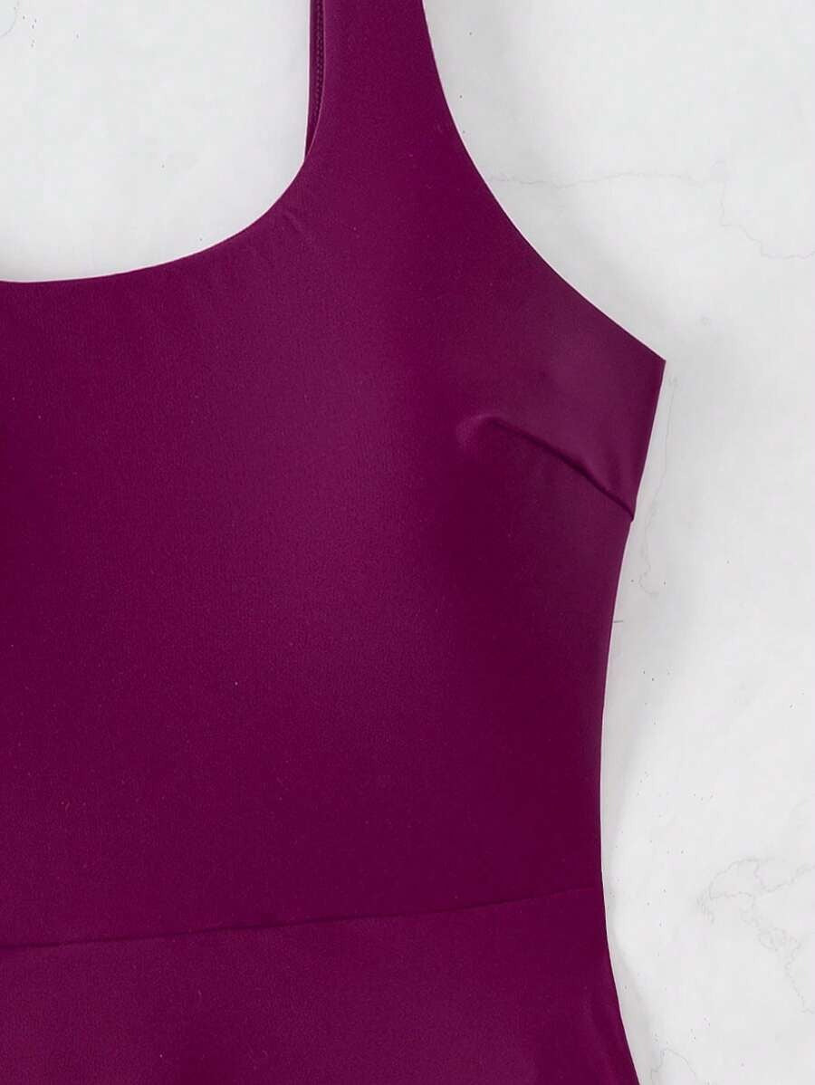 Effortless Round Neck Beach Dress for Vacation & Swimwear