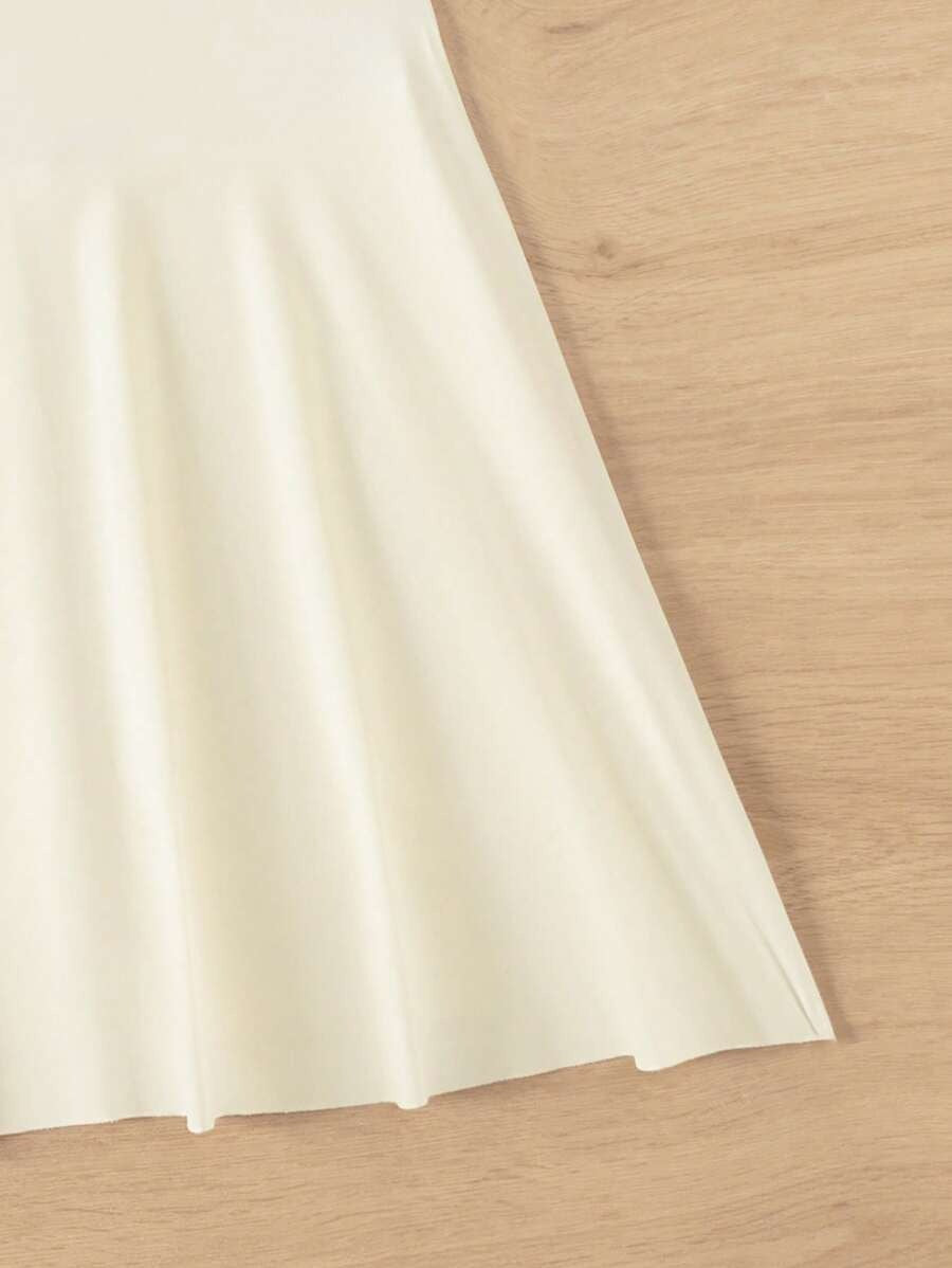 Effortless Round Neck Beach Dress for Vacation & Swimwear