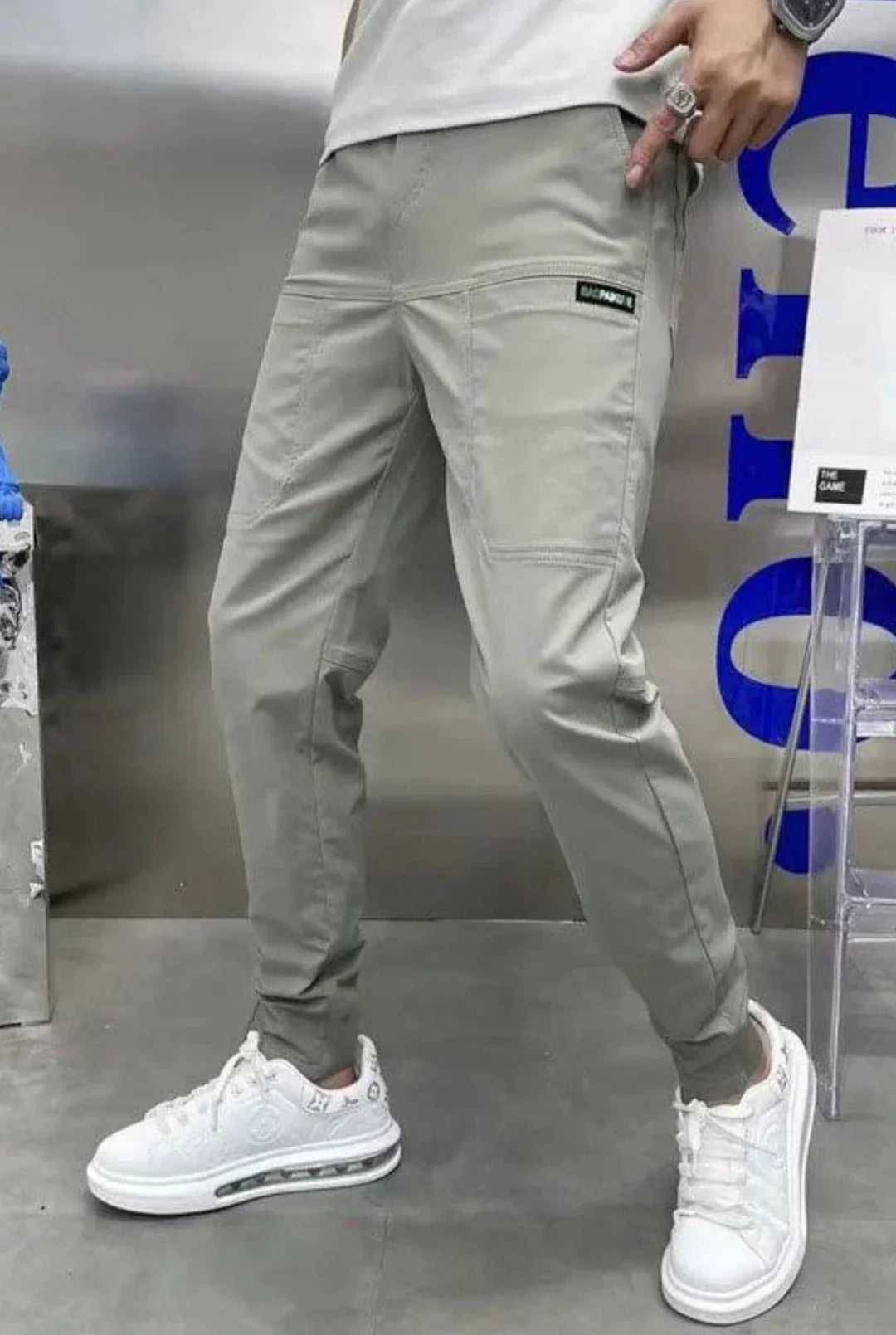 Elastic Cargo Pants - Allan