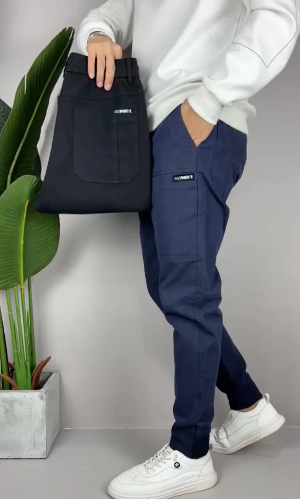 Elastic Cargo Pants - Allan