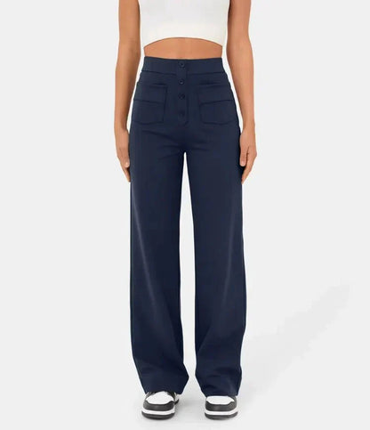 Elastic Casual High-Waisted Pants for Women - Phoebe