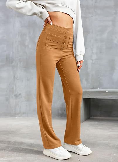 Elastic Casual High-Waisted Pants for Women - Phoebe
