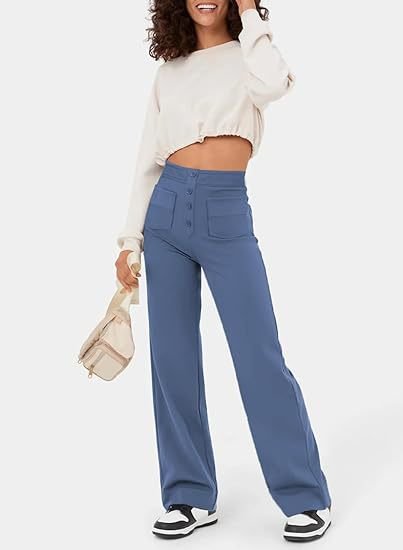 Elastic Casual High-Waisted Pants for Women - Phoebe