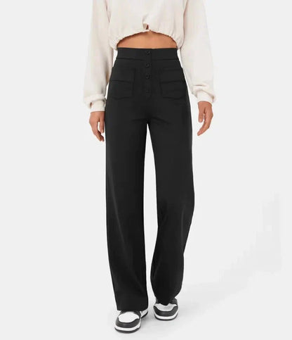 Elastic Casual High-Waisted Pants for Women - Phoebe