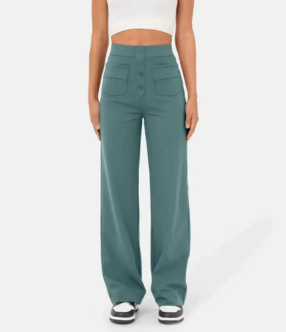 Elastic Casual High-Waisted Pants for Women - Phoebe