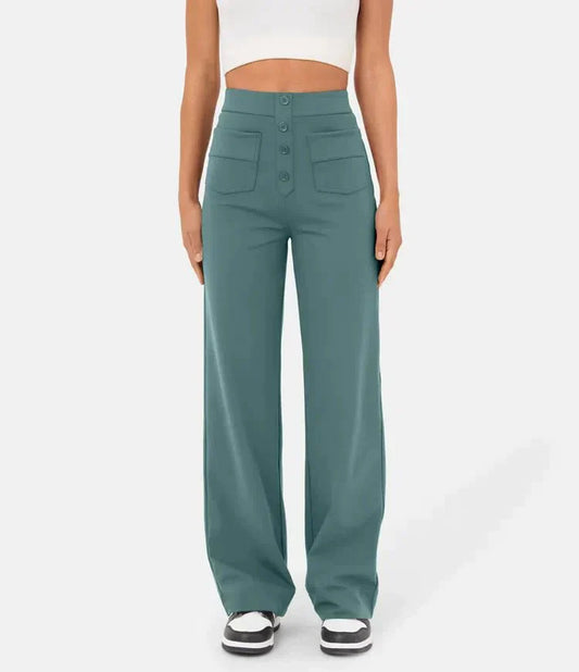 Elastic Casual High-Waisted Pants for Women - Phoebe
