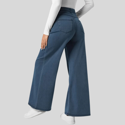 Elastic High-Waisted Pants