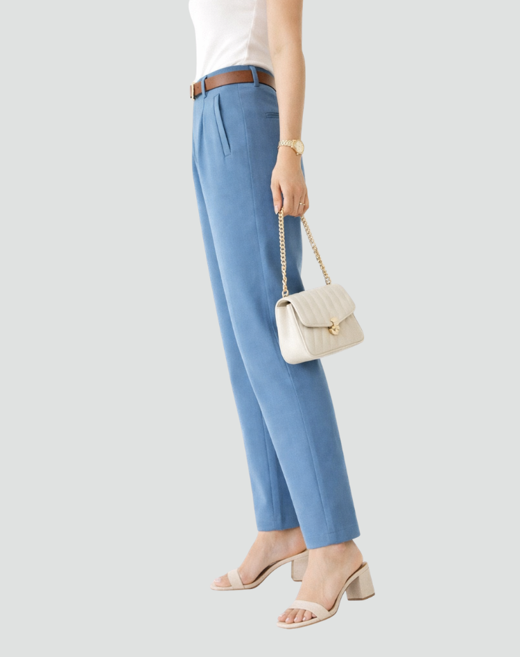 Stylish High-Waisted Tapered Trousers