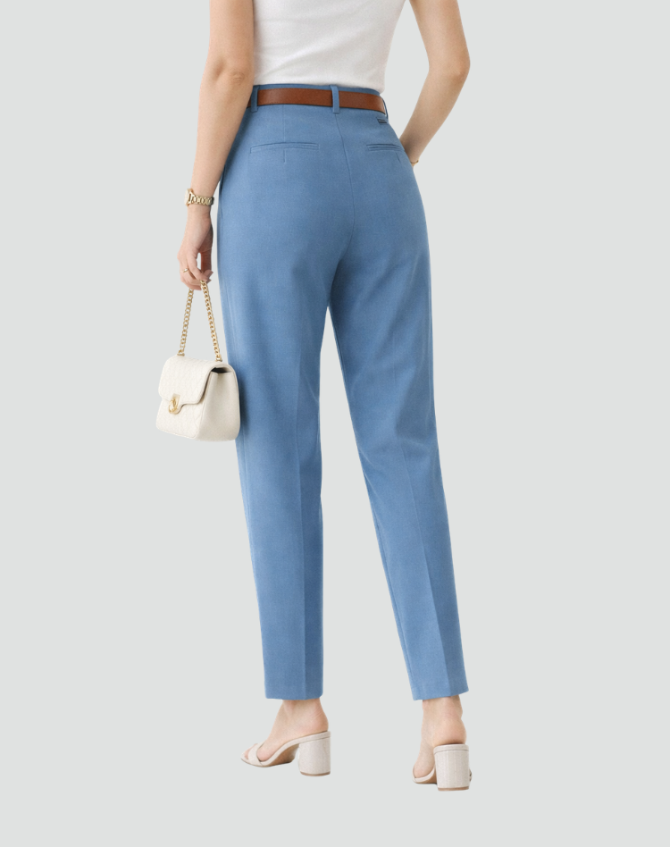 Stylish High-Waisted Tapered Trousers