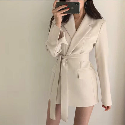 Elegant Blazer with Belt for Women
