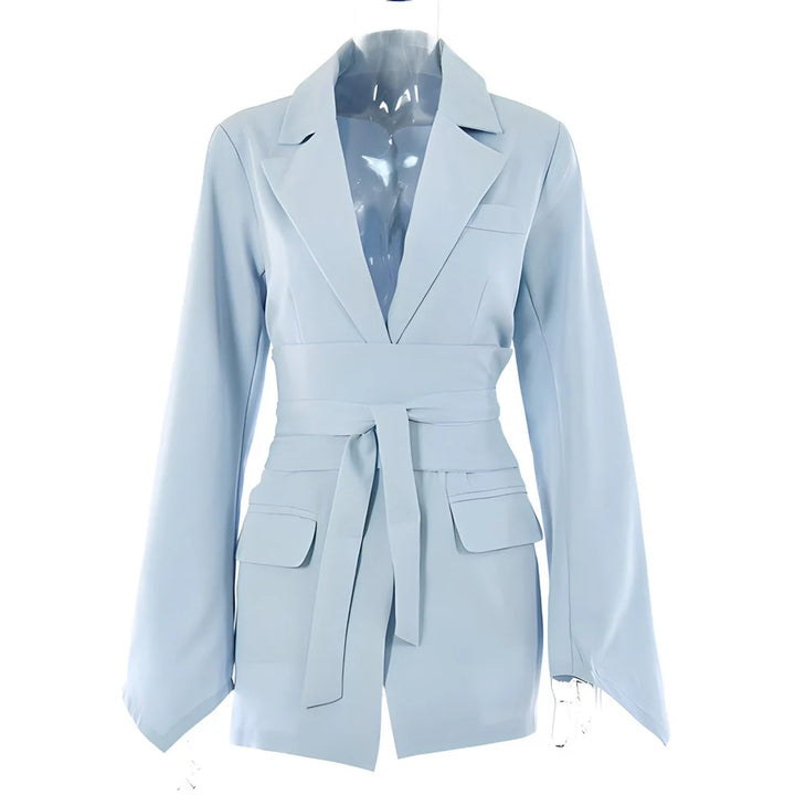 Elegant Blazer with Belt for Women