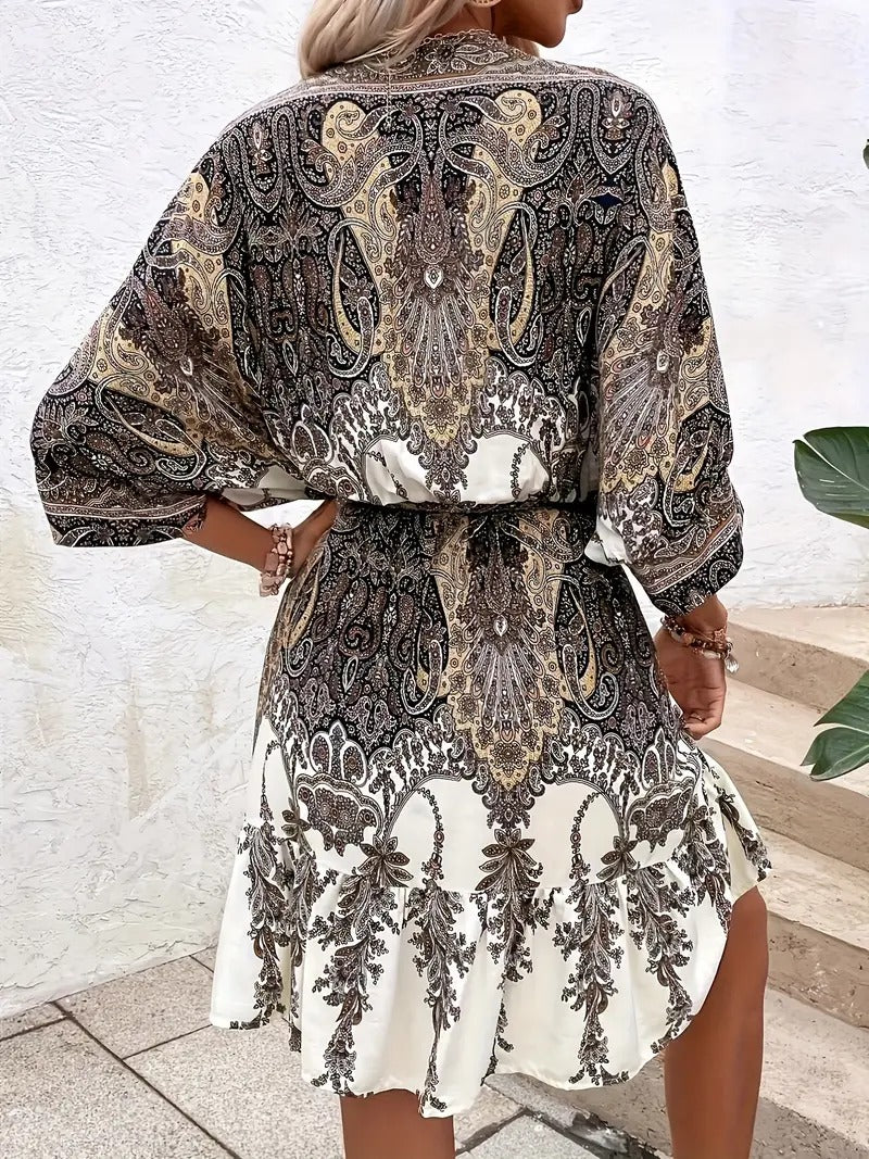Elegant Dress with Short Sleeves for Spring & Summer - Sanny