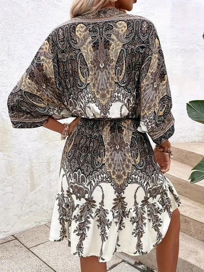 Elegant Dress with Short Sleeves for Spring & Summer - Sanny