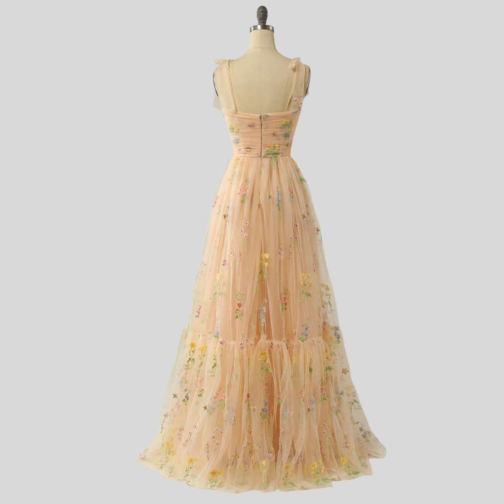 Elegant Embroidered Tulle Ball Gown