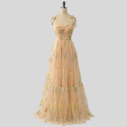 Elegant Embroidered Tulle Ball Gown