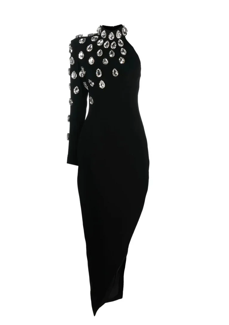 Elegant Evening Dress with High Split - Maeve