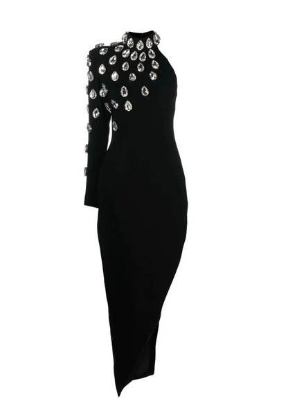 Elegant Evening Dress with High Split - Maeve