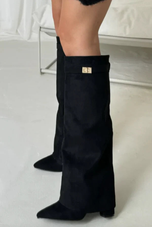 Elegant Ladies' Boots with Buckle Detail