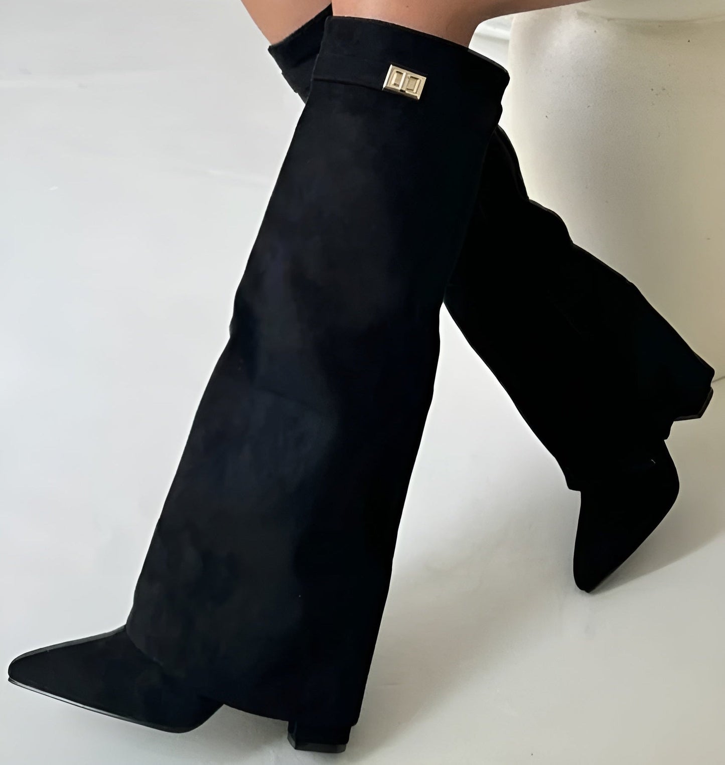 Elegant Ladies' Boots with Buckle Detail