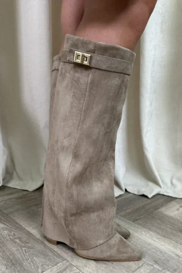 Elegant Ladies' Boots with Buckle Detail