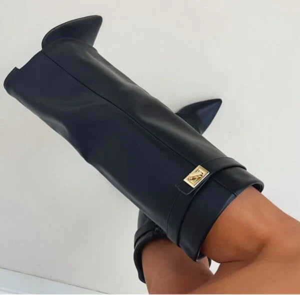Elegant Ladies' Boots with Buckle Detail