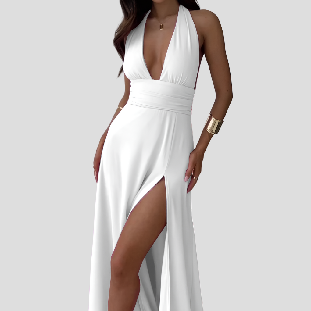 Elegant Ladies Jumpsuit with Train