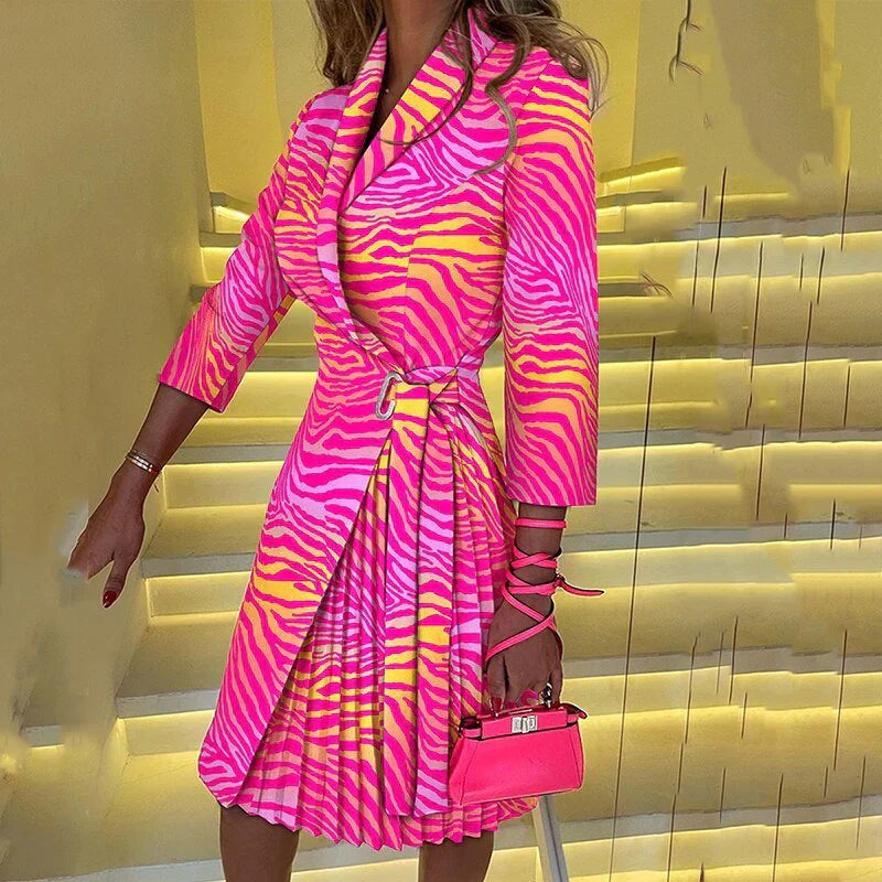Elegant Midi Dress with V-Neck