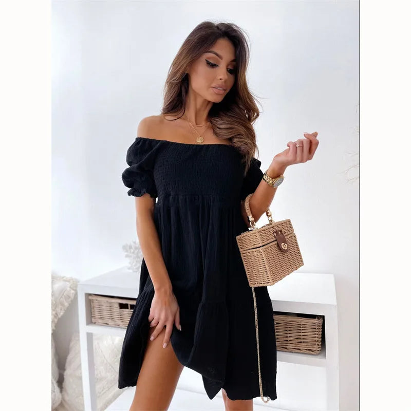 Elegant One-Shoulder Mini Dress