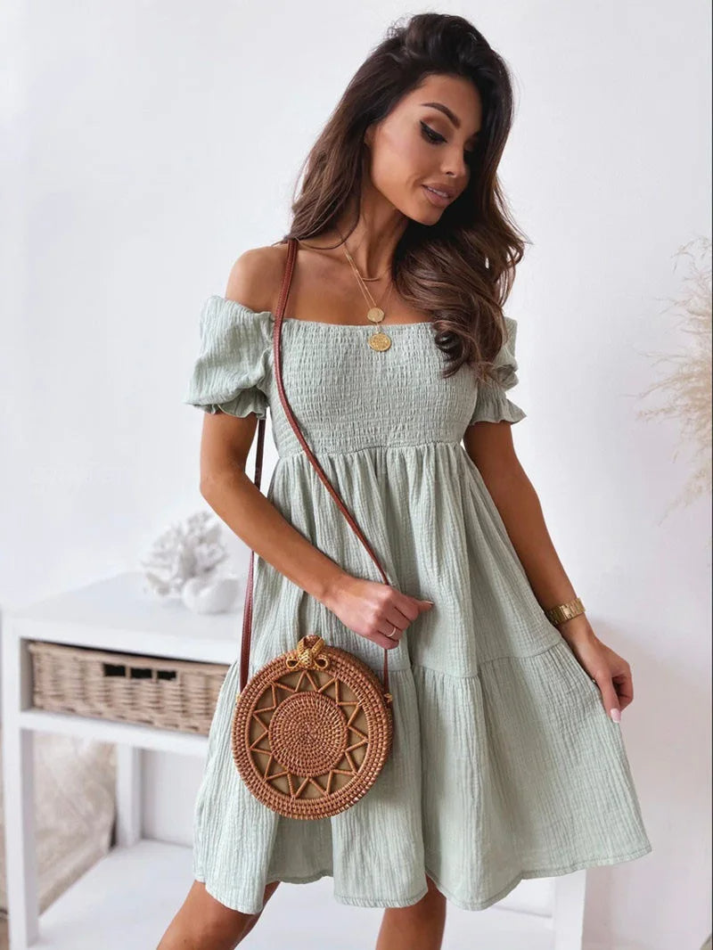 Elegant One-Shoulder Mini Dress