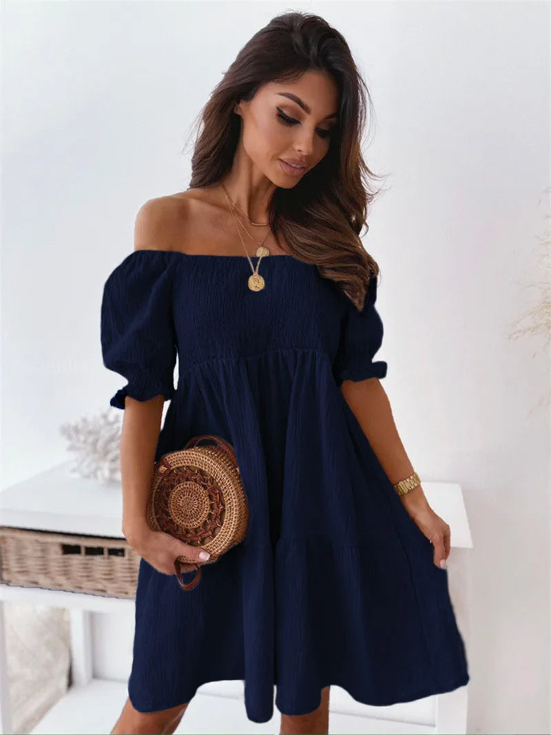Elegant One-Shoulder Mini Dress