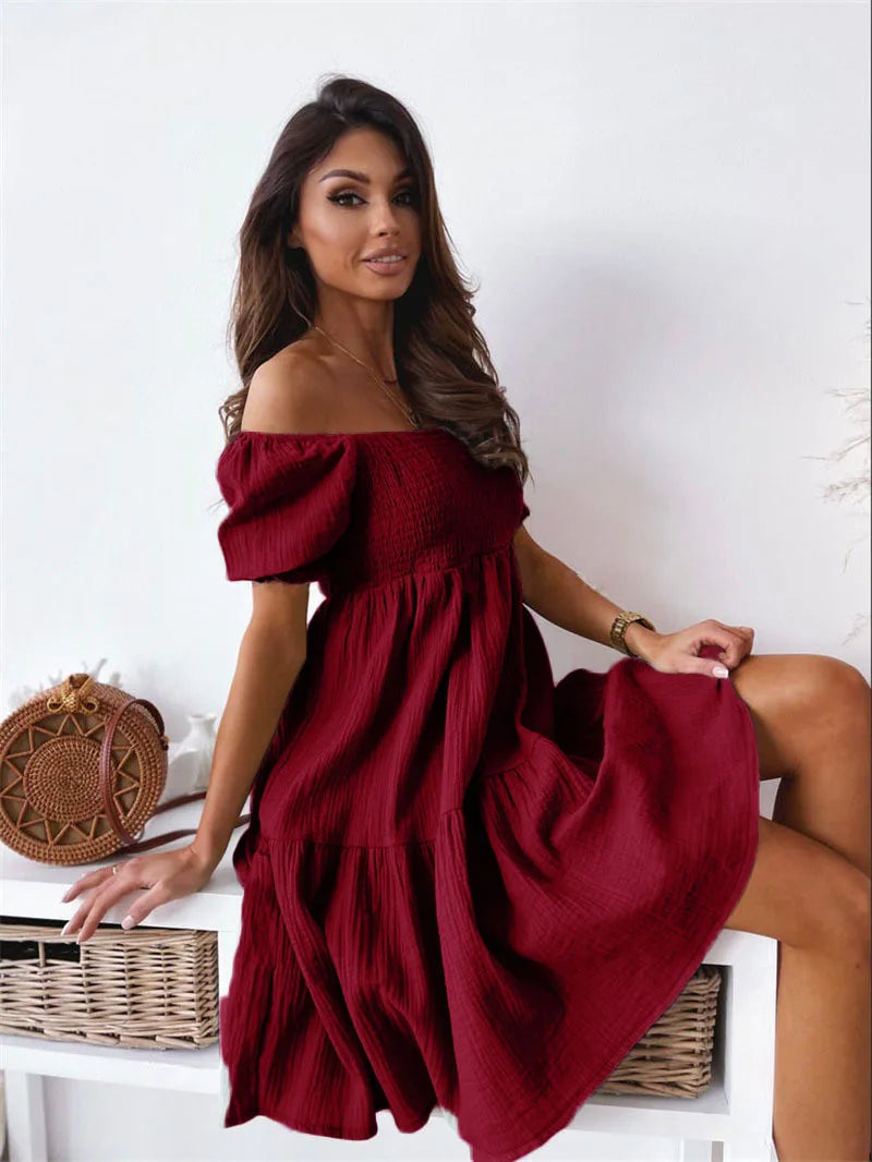 Elegant One-Shoulder Mini Dress