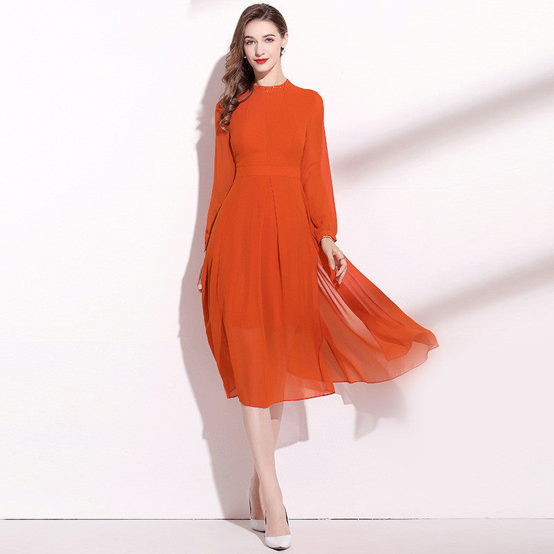 Elegant Orange Dress for Women