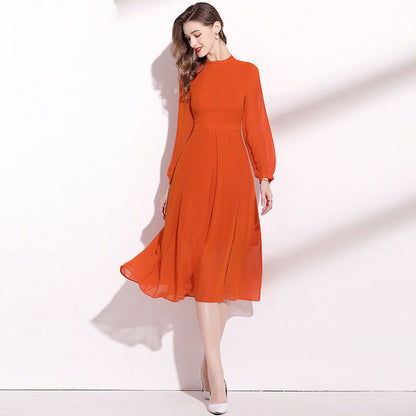 Elegant Orange Dress for Women