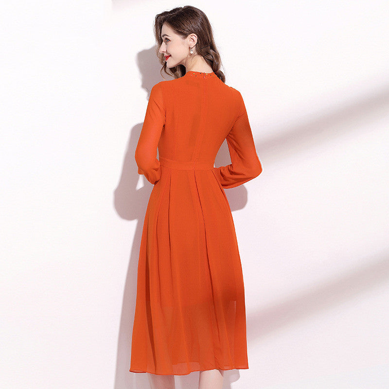 Elegant Orange Dress for Women