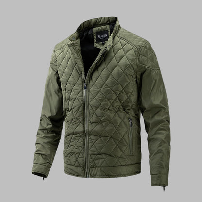 Elegant Quilted Jacket for Men in Transitional Style