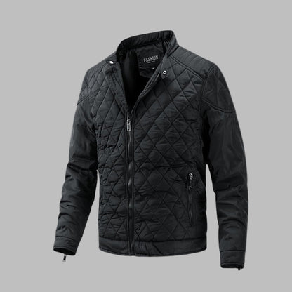 Elegant Quilted Jacket for Men in Transitional Style