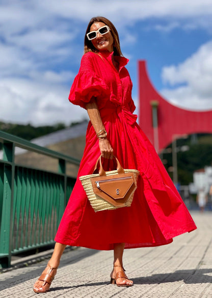 Elegant Red Dress - Bella