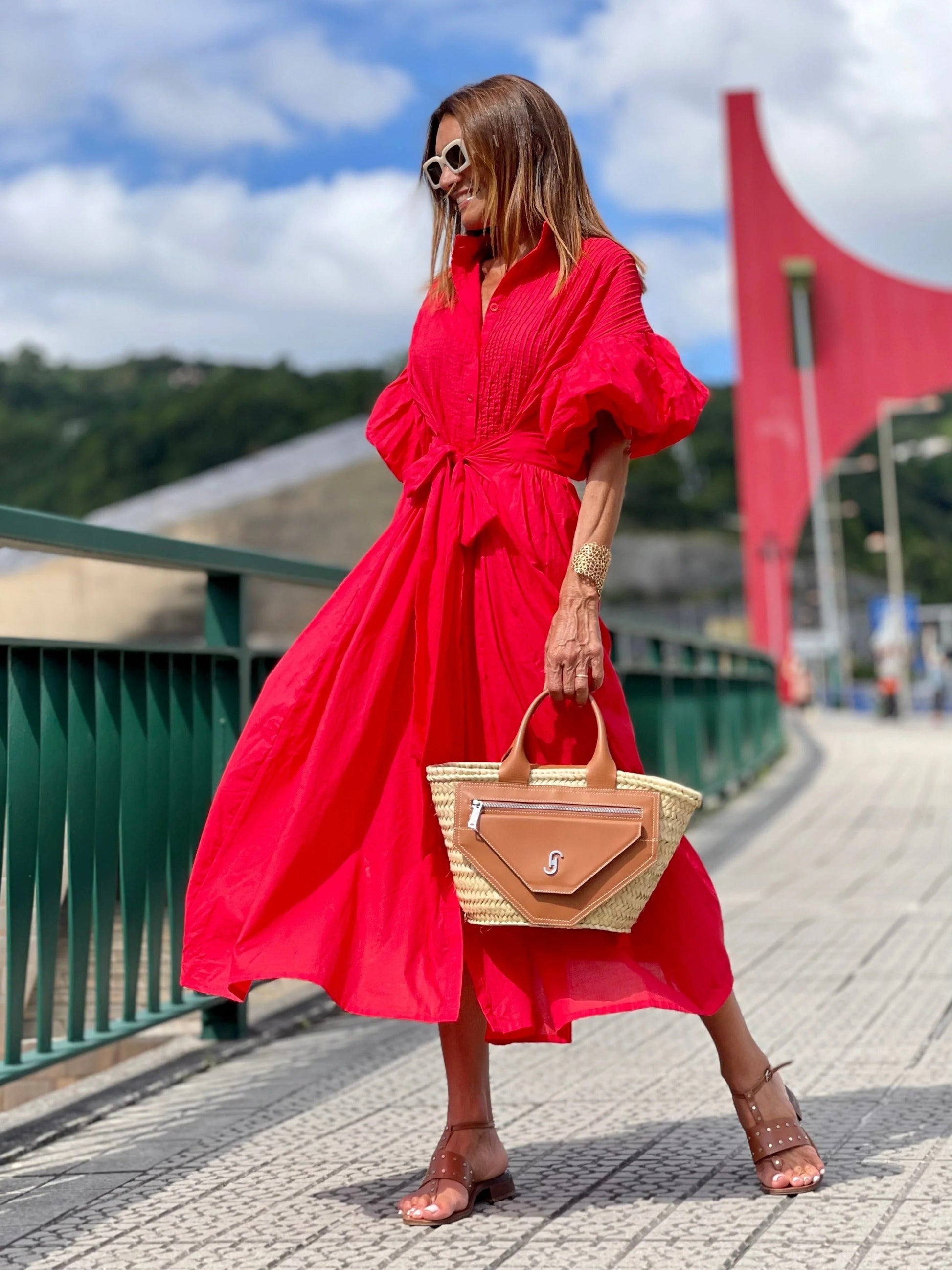 Elegant Red Dress - Bella