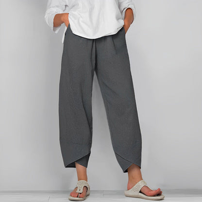 Elegant Satin Trousers with Wide Legs