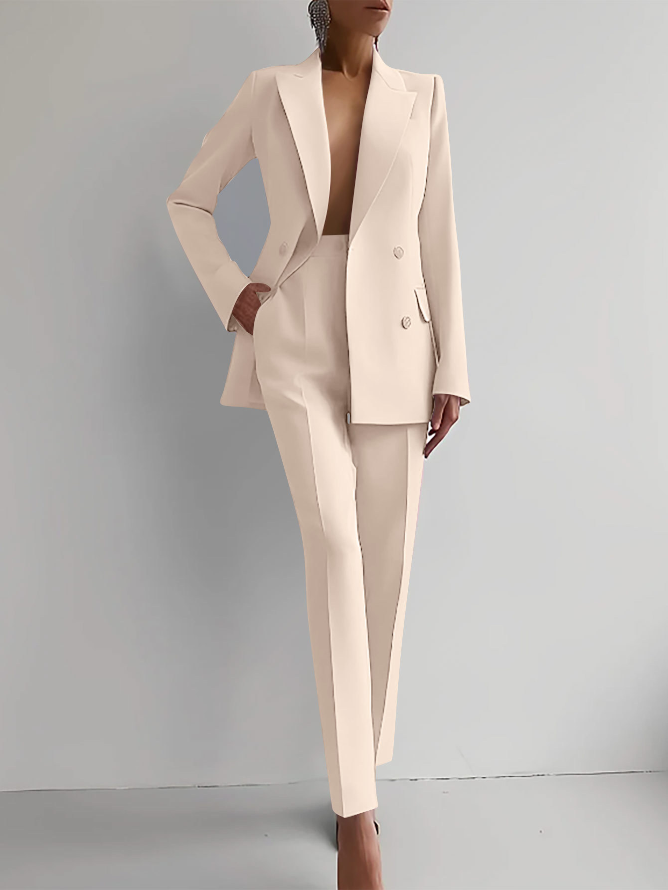 Elegant Two-Piece Blazer Suit for Women