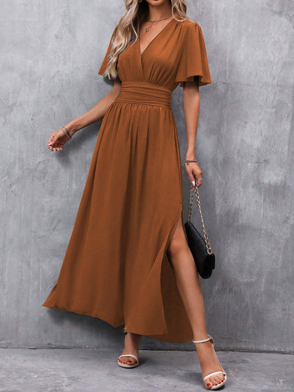 Elegant V-neck Maxi Dress for Women