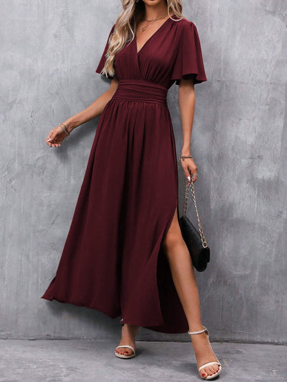 Elegant V-neck Maxi Dress for Women