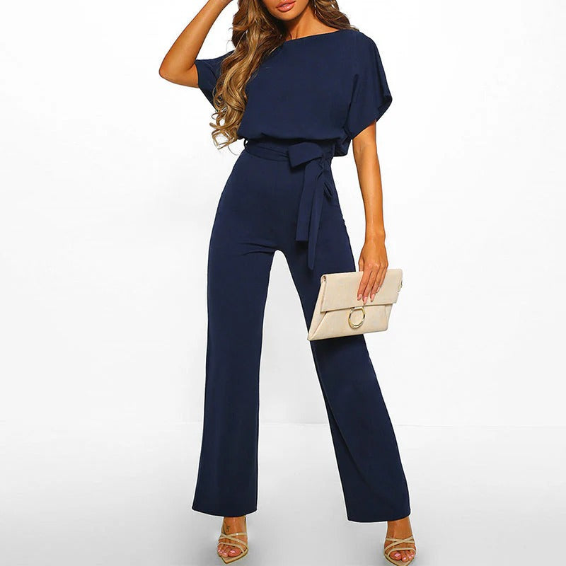 Elegant Women's Jumpsuit with a Slim Waist - Bertha