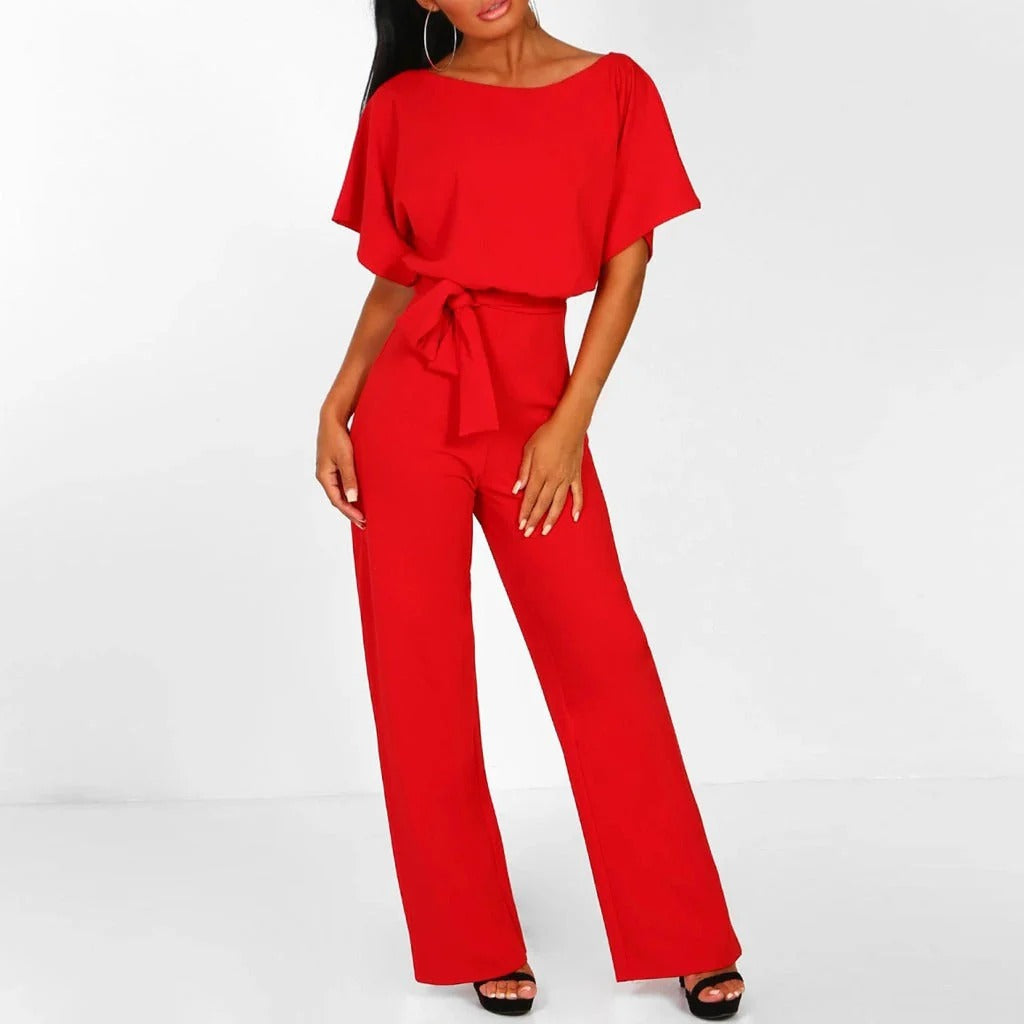 Elegant Women's Jumpsuit with a Slim Waist - Bertha